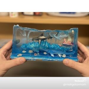 Oceanic Blue Aquarium Decor by